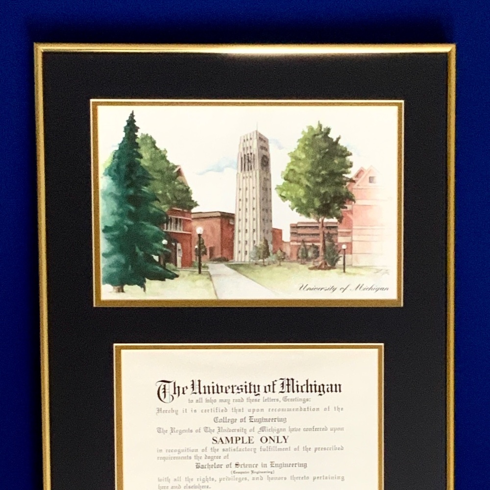 COPY - University of Michigan Unique Diploma Display